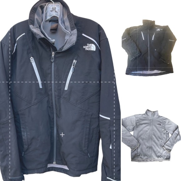 The North Face Black/Gray Vortex Triclimate 3-in-1 Convertible Jacket-Mens Small - Picture 1 of 15